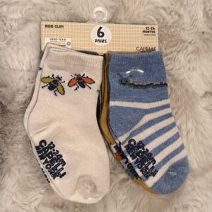 NWT! Capelli New York Toddler Unisex Socks Non-Slip Grippers Size 12-24 Months